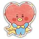 LINE FRIENDS BT21 トラベルステッカー BABYシリーズ TATA [キャラクターグッズ]