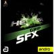 112294 [アンドロ 卓球ラバー ヘキサーグリップ SFX エフエックス 赤 2.1]