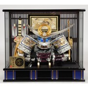 五月人形 12号兜 パノラマケース 青銀北斗 上杉謙信 si-js501