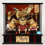 五月人形 アクリル兜ケース 彫金付き ta-50859