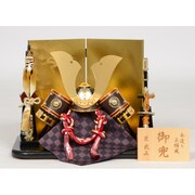 五月人形 8号 大鍬形 兜飾り 金彩松葉屏風 kat-8okuwa-matu