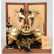 五月人形 着用兜 23号 ゴールド 盛上彫金 北斗鍬形 1ks-71-bi20morib