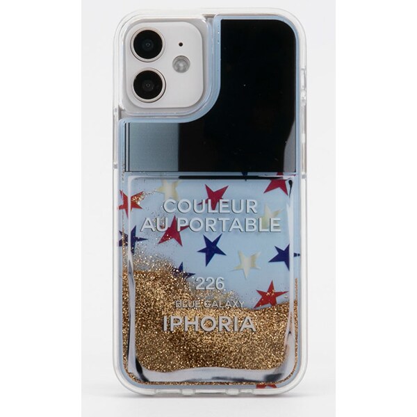 Iphone 12 Mini用tpuケース Nailpolish Coleur Au Portable Blue Galaxy