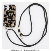 56044 [iPhone 12 mini用TPUケース Necklace Case Leopard Mosaic Black]