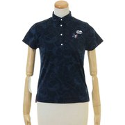 CL5KUG12 XXL NVY [カチオンジャガードポロ レディース XXLサイズ ネイビー]