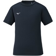 32MA149009 [ナビドライTシャツ（半袖・丸首） キッズ用ウェア 140 ブラック×ホワイト]