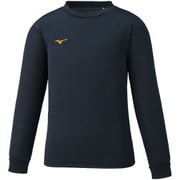 32MA149590 [ナビドライTシャツ（長袖・丸首） キッズ用ウェア 130 ブラック×ゴールド]