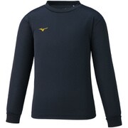 32MA149590 [ナビドライTシャツ（長袖・丸首） キッズ用ウェア 140 ブラック×ゴールド]