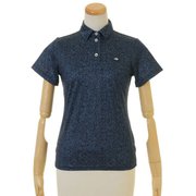FD5KUG12 [lightest flower print polo shirt レディース M NVY]