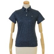 FD5KUG12 [lightest flower print polo shirt レディース L NVY]