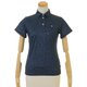 FD5KUG12 [lightest flower print polo shirt レディース XL NVY]