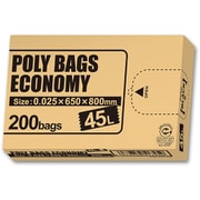 ポリバッグエコノミーBOX 45L 0.025mm 黒 200P PBE-K45-200