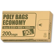 ポリバッグエコノミーBOX 90L 0.035mm 乳白半透明 200P PBE-W90-200