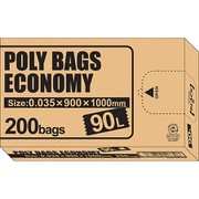 ポリバッグエコノミーBOX 90L 0.035mm 黒 200P PBE-K90-200