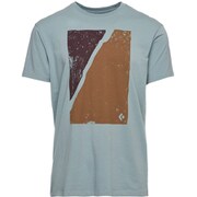 メンズ ブロックプリントマウンテンティー BD67618 002 ブルーアッシュ XSサイズ [アウトドア Ｔシャツ メンズ]