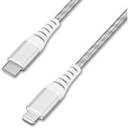 高耐久 充電&データ送信 USBケーブル USB-C to Lightning 2m シルバー ICCL-C20-S