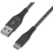 高耐久 充電&データ送信 USBケーブル USB-A to USB-C 1m ブラック ICAC-C10-B
