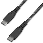高耐久 充電&データ送信 USBケーブル USB-C to USB-C 1m ブラック ICCC-C10-B