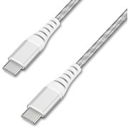 高耐久 充電&データ送信 USBケーブル USB-C to USB-C 1.5m シルバー ICCC-C15-S