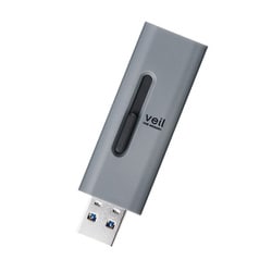 USBメモリ USB3.2(Gen1) 高速データ転送 スライド式 64GB グレー MF-SLU3064GGY