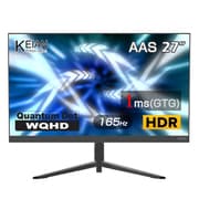 液晶ゲーミングモニター 27型/HDR対応/AAS(ノングレア)/WQHD(2560×1440)/165Hz/1ms(GTG)/量子ドット/AdobeRGB 97%/HDR/フリッカーフリー/FreeSync&G-Sync対応//2W+2Wスピーカー/ピボット/高さ調整/背面LED KIG270QD-G