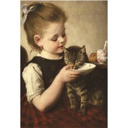 300-246 ミルクを飲む猫（シュルツァ（独）） [ジグソーパズル 300ピース]