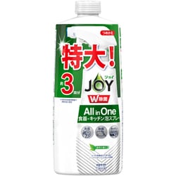 ジョイ W除菌 All in One 食器＋キッチン泡スプレー緑茶 詰替え用 特大 3回分（630ml） [食器用洗剤]