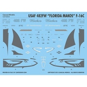 CD72033 1/72 エアクラフト用デカール アメリカ空軍 F-16C フロリダマコス 第482ファイターウイング [プラモデル用品]