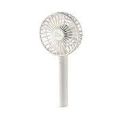 flowflowflow スタンダードハンディファン USB扇風機 2000mA 4段階調整 大風量 ホワイト FAN-U215WH