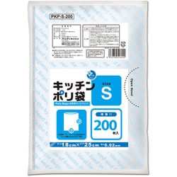 プラスプラスキッチンポリ袋LD-S増量 透明 200P PKP-S-200