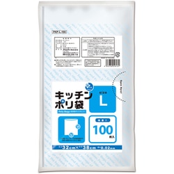 プラスプラスキッチンポリ袋LD-L増量 透明 100P PKP-L-100