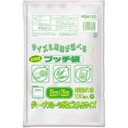 台所用ポリ袋 プッチ袋 中 お徳用 約縦35cm×横25cm×厚さ0.01mm 100枚 半透明 PDM100