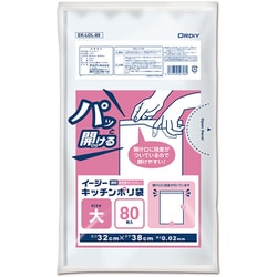 イージーキッチンポリ袋 大 透明 80P EK-LDL-80