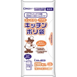 コンパクト キッチンポリ袋 M 半透明 200P CB-KM-200