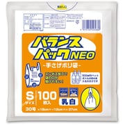 バランスパックネオ 手提げ S/30号 乳白 100P BP-NTPS-100
