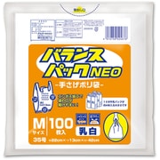 バランスパックネオ 手提げ M/35号 乳白 100P BP-NTPM-100