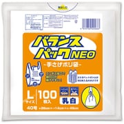 バランスパックネオ 手提げ L/40号 乳白 100P BP-NTPL-100