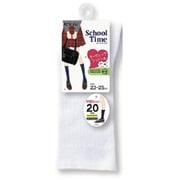 LJ74081 [School time 学生用 リブソックス 20cm丈 23～25cm ホワイト]