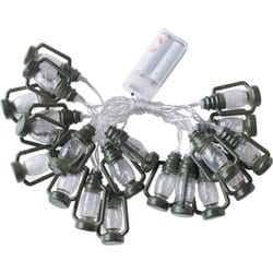 LEDストリングライト ランタン20P カーキ DE048684