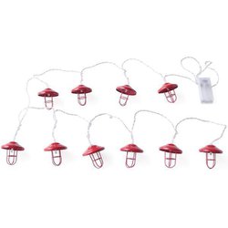 LEDストリング ランタン METAL 10P レッド DE048653