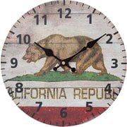 オールドルック テーブルクロック カリフォルニア フラッグ OLCLTACA