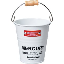 ミニバケツ ブリキ ホワイト MEBUMBWH
