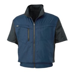 KU95950-3-M [空調風神服 半袖ブルゾン メンズ Mサイズ ネイビー]
