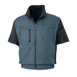 KU95950-89-L [空調風神服 半袖ブルゾン メンズ Lサイズ グレー]