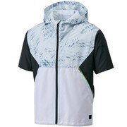 KU92150-6-5L [空調風神服 フード付半袖ブルゾン メンズ 5Lサイズ シルバー]