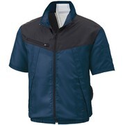 KU92160-3-3L [空調風神服 半袖ブルゾン メンズ 3Lサイズ ネイビー]