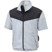 KU92160-6-L [空調風神服 半袖ブルゾン メンズ Lサイズ シルバー]