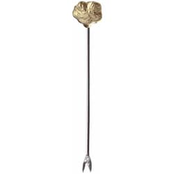 フルーツフォーク 10.5cm ピック フラワー アルミニウム ゴールド KI050348