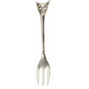 ケーキフォーク 12cm ブラスカトラリー キャットフェイス ブラス シルバー BRCUCFFS