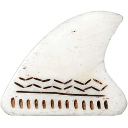 箸置き 4cm BONE フィン 水牛の骨 ホワイト BOHAFIWH
